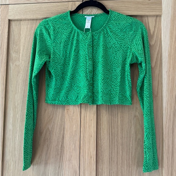 Andie Vibrant Green Patterned swim shirt - Picture 2 of 3